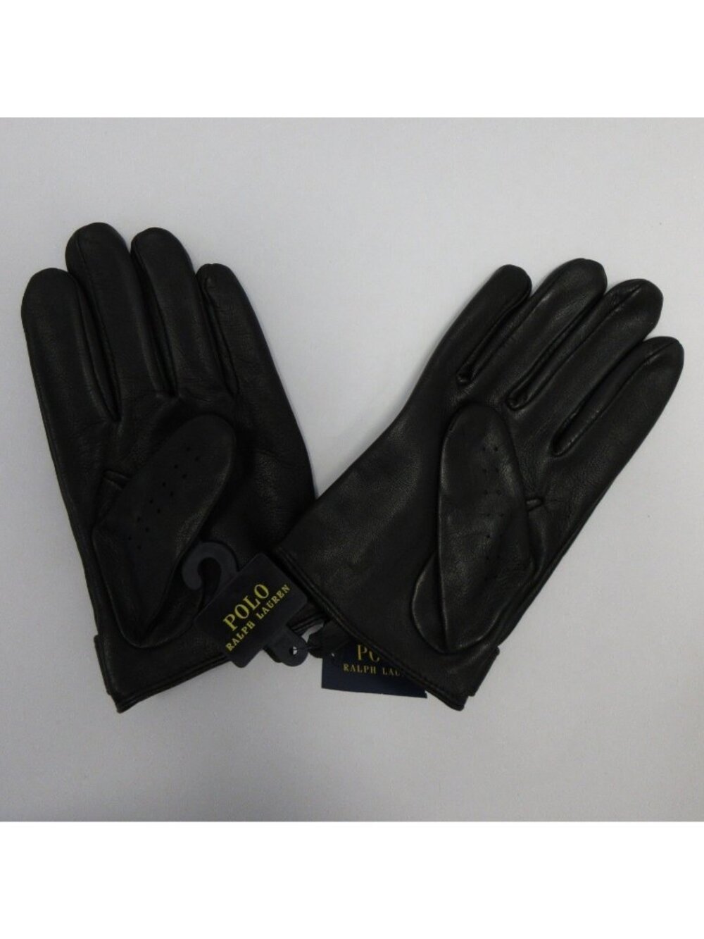 Polo Ralph Lauren Driving Gloves XL Leather Wool Lined Perforated